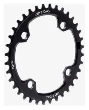 Coroa Única 34 Dentes Gta Bicicleta Single Alum Bcd104 Preta